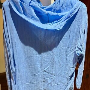 Light Blue Hooded Long Sleeve Top & matching skirt.